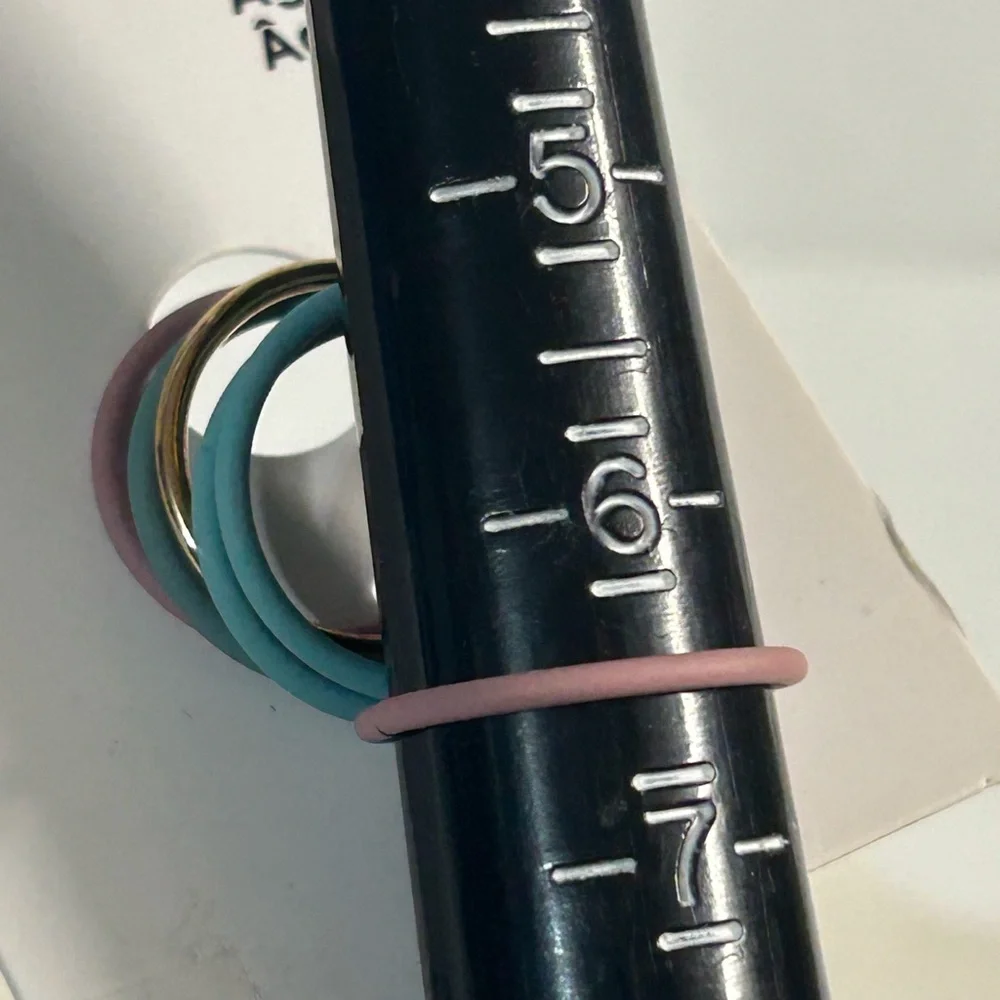 Women’s Multicolor Rings Set - Picture 3 of 5